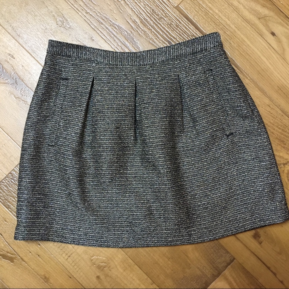 Broadway and Broome Gold Metallic Skirt